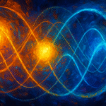 "Abstract digital painting illustrating the concept of quantum supremacy through vibrant, flowing patterns and symbolic energy forms without text"