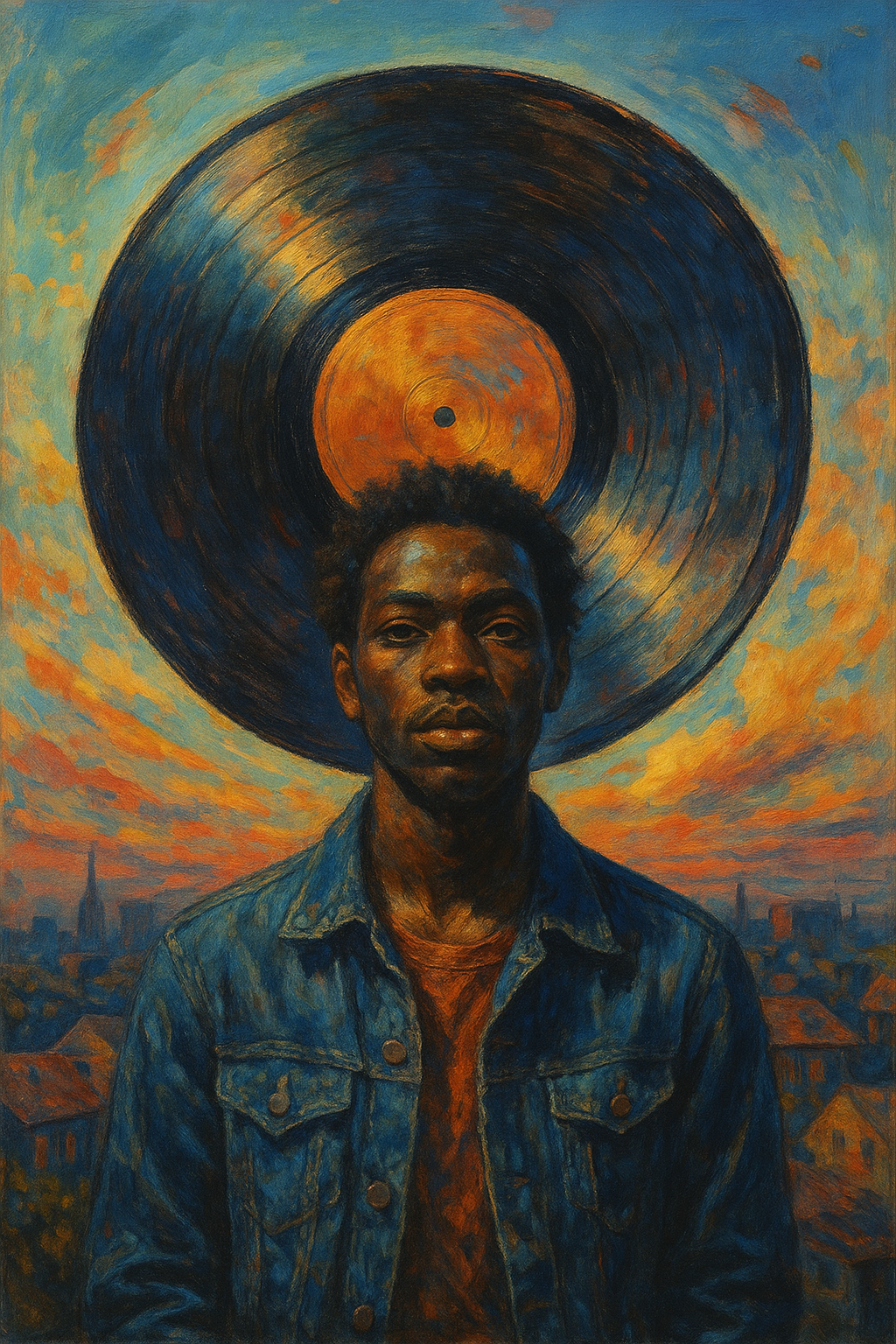 Surreal album cover artwork illustrating visual storytelling in music with expressive, colorful design elements.