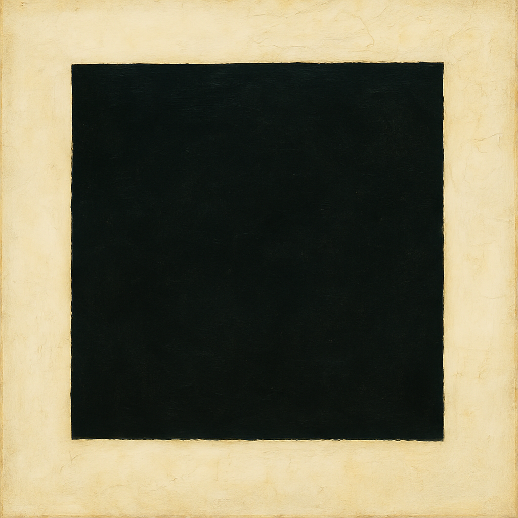 Kazimir Malevich Black Square painting, iconic abstract art of 1915 symbolizing the birth of Suprematism